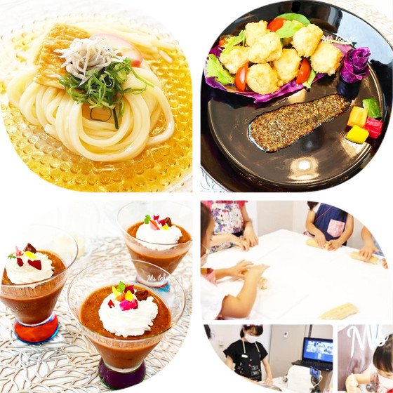 キッズ💛チョコムース、チキンナゲット、シラス冷やしうどん等