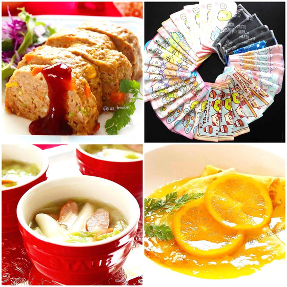 【キッズまたは親子】①ずっしりミートローフ＋付け合わせ野菜②オレンジ香るクレープシュゼット③トッポキ野菜スープ④クリスマスプレゼント付き