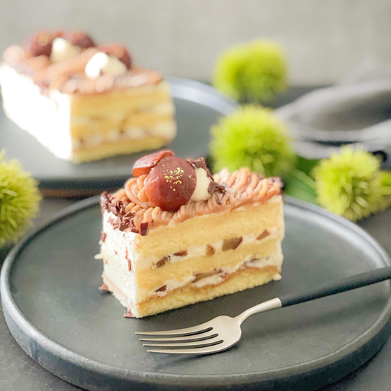国産栗たっぷり！モンブランショートケーキ♪