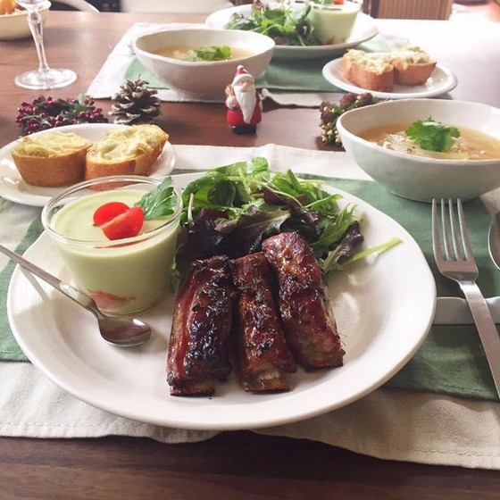 かぶりつく美味しさ！スペアリブのクリスマスレッスン