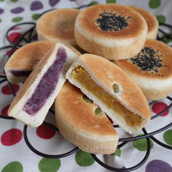 フランスパン生地で作る3種の押しあんパン