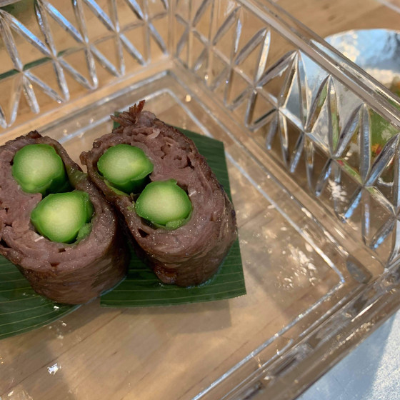 『牛肉のアスパラ巻き』も作ります！