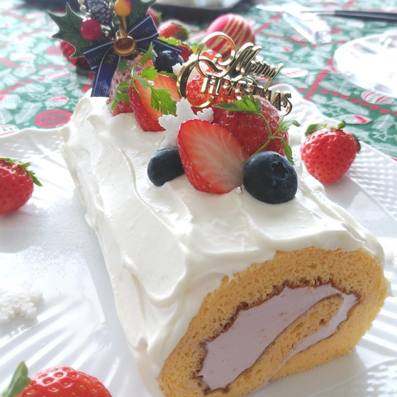 ベリーとチーズのブッシュドノエル♪