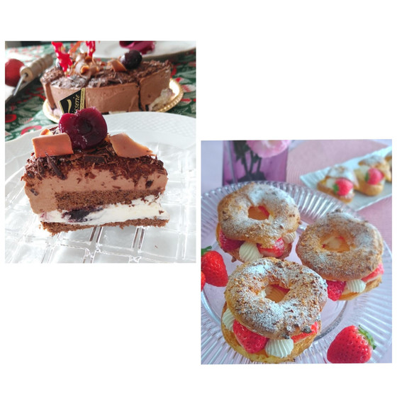 いちごのパリブレスト＆フォレノワール♡