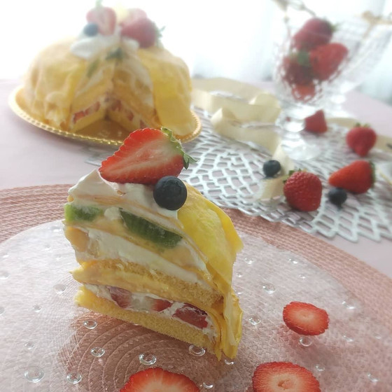 フルーツたっぷりミルクレープ♡