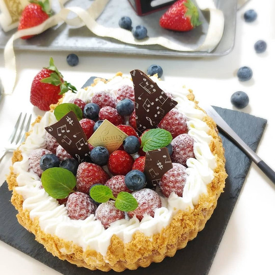 いちごのチョコレートパイ