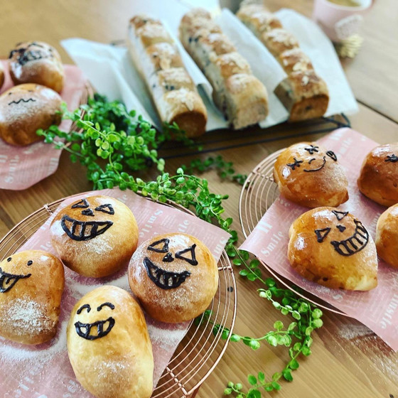 ママクラス　おばけパン＆ブルーベリーヨーグルト
