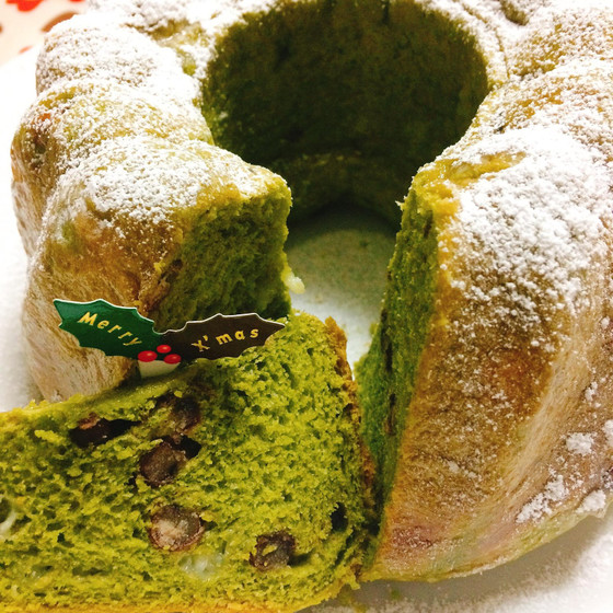 クリスマスのパンレッスン　♪（抹茶クグロフ）