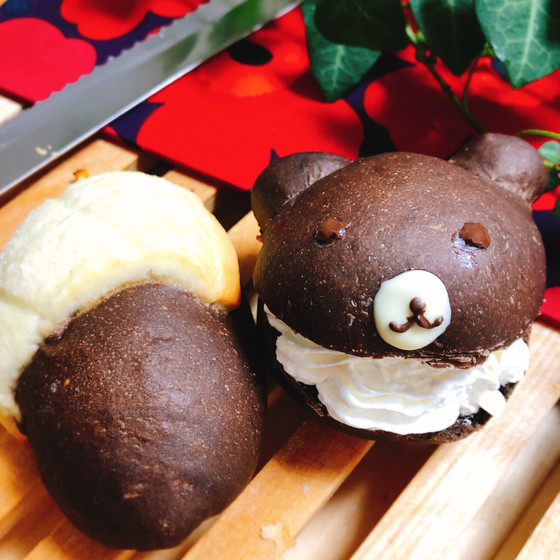 動物パンシリーズ（くまさんとどんぐりパン）