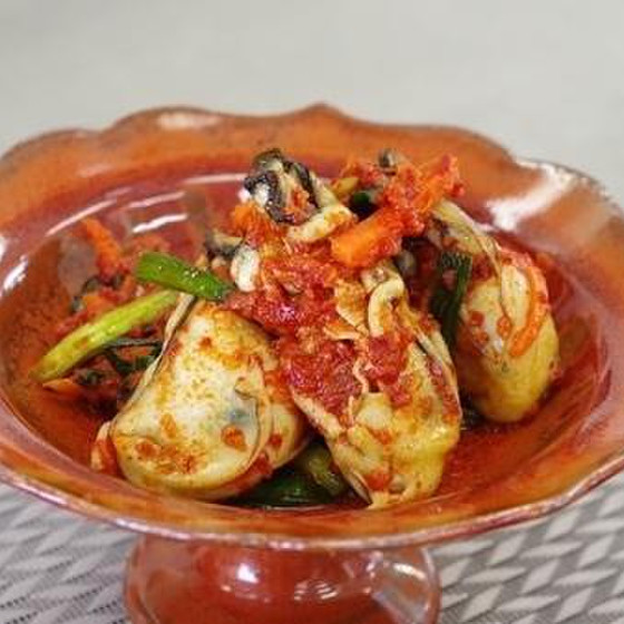 牡蠣を使った韓国風レッスン　
