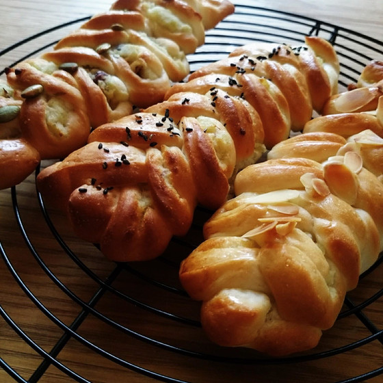 さつまいもを使ったスイートポテトブレッドと鬼まんじゅう