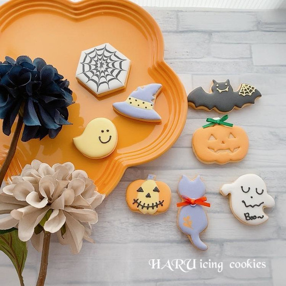 ハロウィンアイシングクッキー体験レッスン