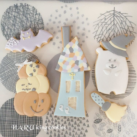 ミルキーカラーハロウィンアイシングクッキーレッスン