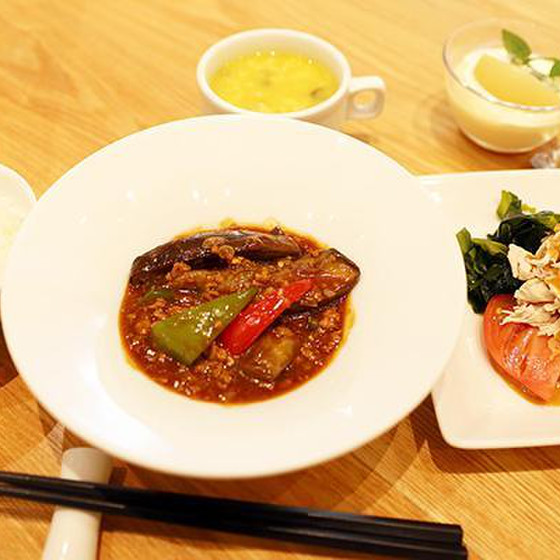 Aメニュー　麻婆茄子でご飯がすすむ中華