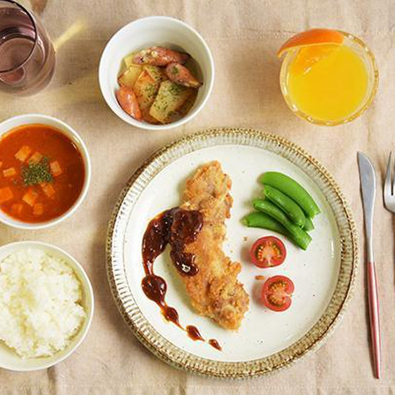 Bメニュー　チーズミルフィーユカツでおしゃれ時短洋食