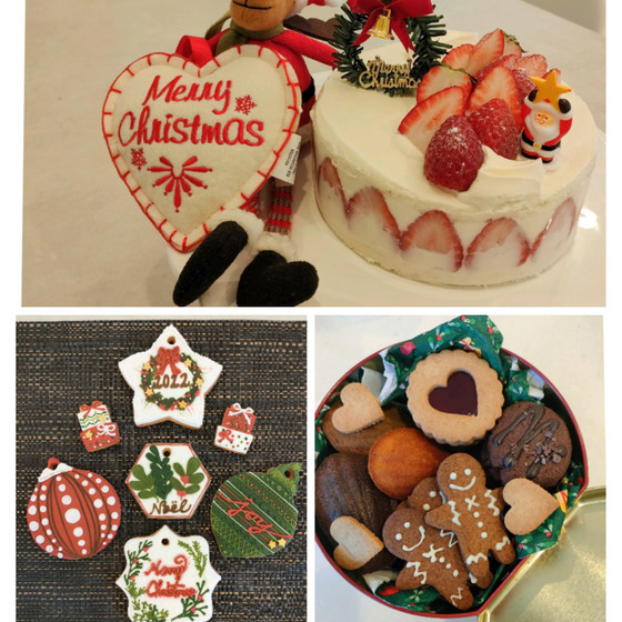 選べるレッスン《クリスマスオーナメントアイシングクッキー》《クリスマスホワイトフレジェ》《クリスマスクッキー＆マドレーヌ缶》