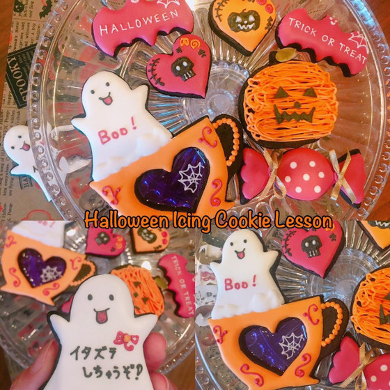 イタズラおばけとハロウィンティータイム☆アイシングクッキー