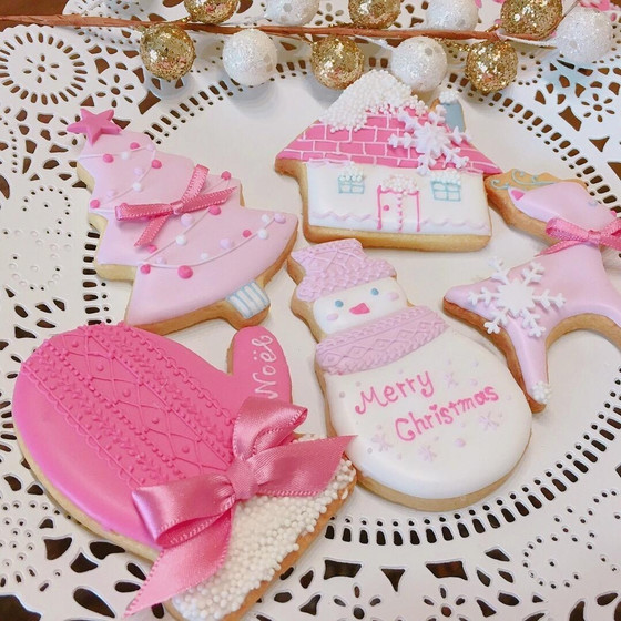 【11月限定】ピンクで彩るクリスマス♡アイシングクッキー