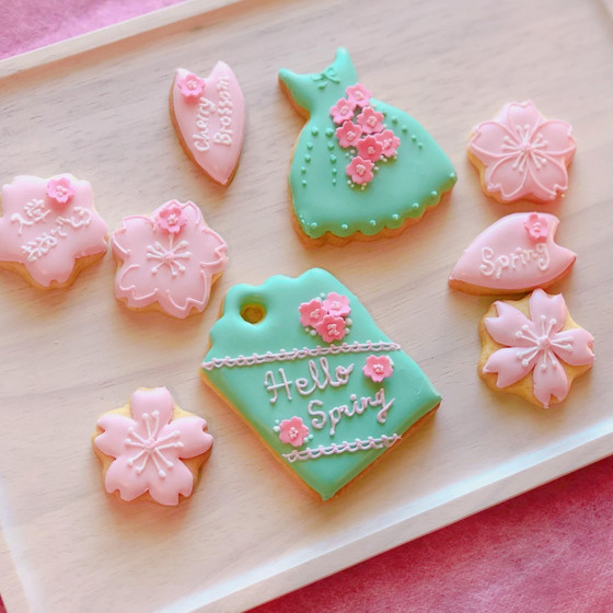 【本格タイ料理ランチ付き】桜アイシングクッキー