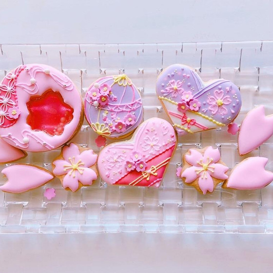 桜ピンクで春満開♪アイシングクッキー