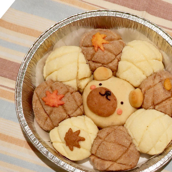 森のくまさんのちぎりメロンパン作り（先生：はやさか）