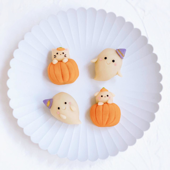 ハロウィンの可愛い和菓子作り（MAYUMI）
