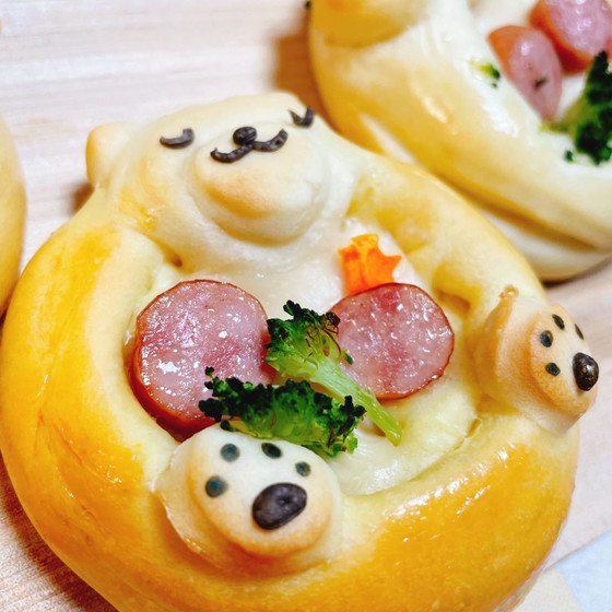 しろくまさんのほっこりシチューパン作り（まき・はやさか）