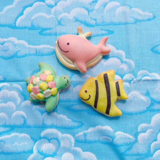 海の生き物パン作り（まき・はやさか）