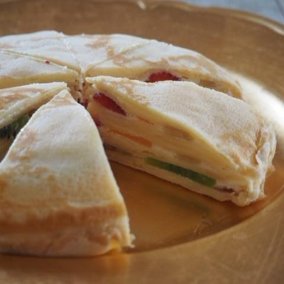 米粉を使ったミルクレープ