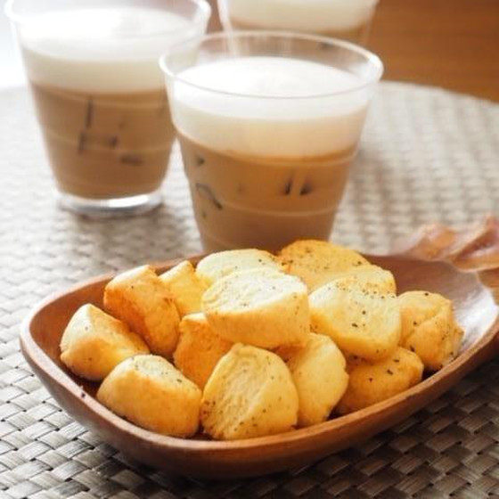コーヒーゼリーとチーズソルトクッキー
