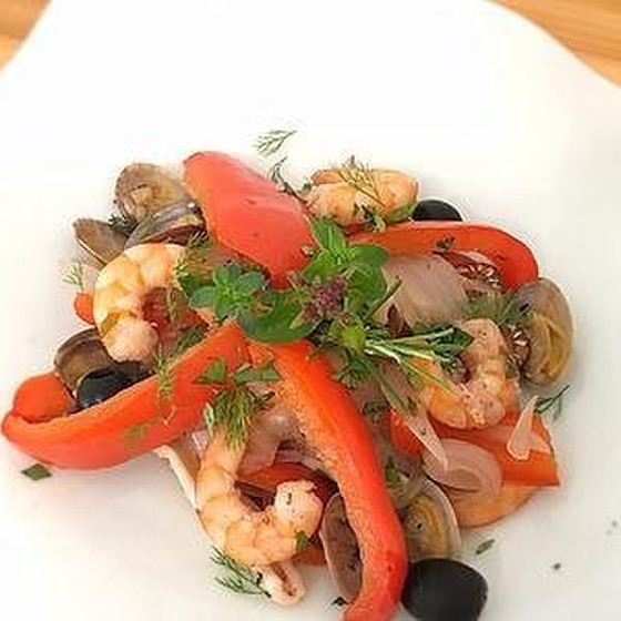 基礎クラス４　魚介の香草蒸し焼き&ハーブバター