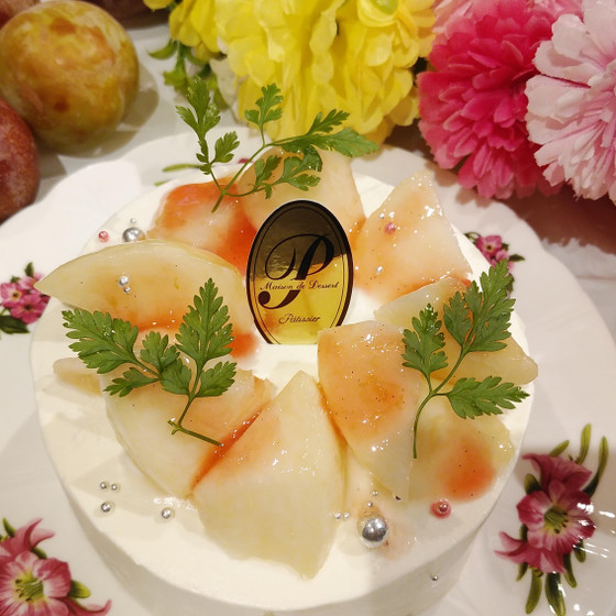 もものショートケーキとブラウニー