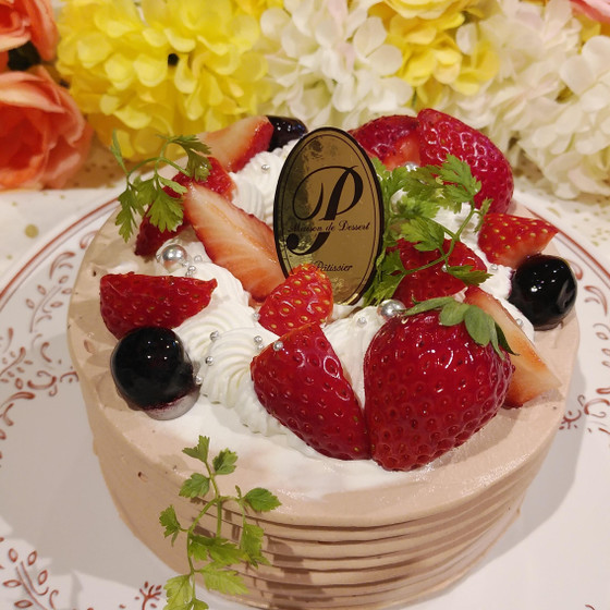 ダブルクリームショートケーキとココナッツパンナコッタ(オプ)