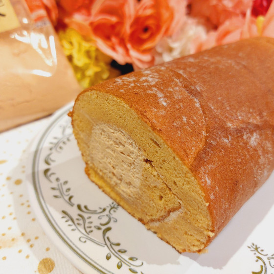 きな粉ロール(米粉使用)　(オプション　抹茶クッキー)