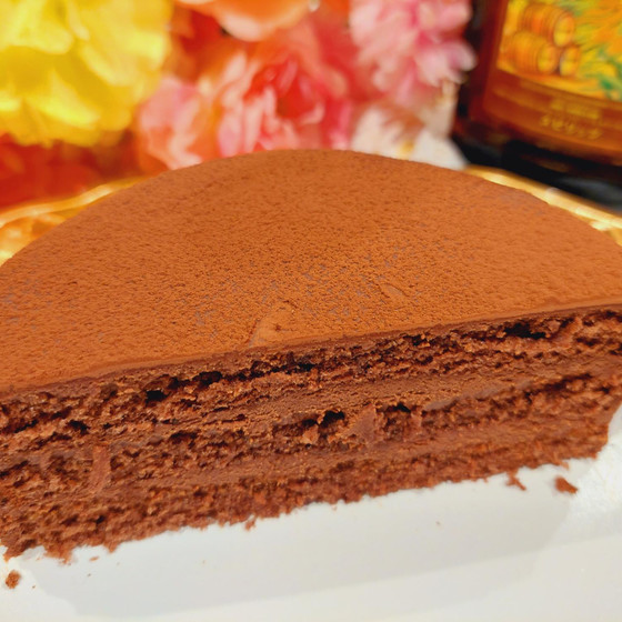 生チョコケーキ(断面)