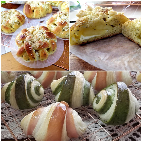 リンゴと紅茶のブリオッシュと二色クロワッサン