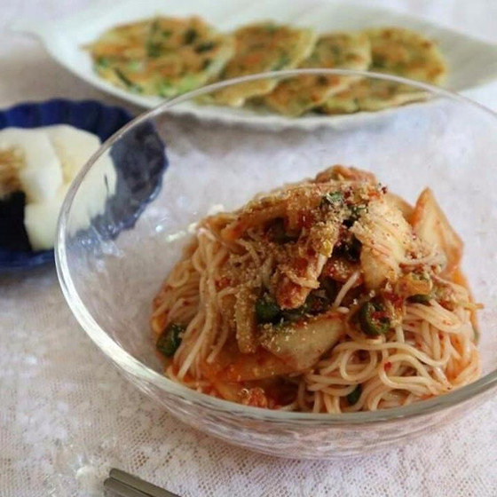 チヂミ＆ピリ辛ビビン麺ランチ