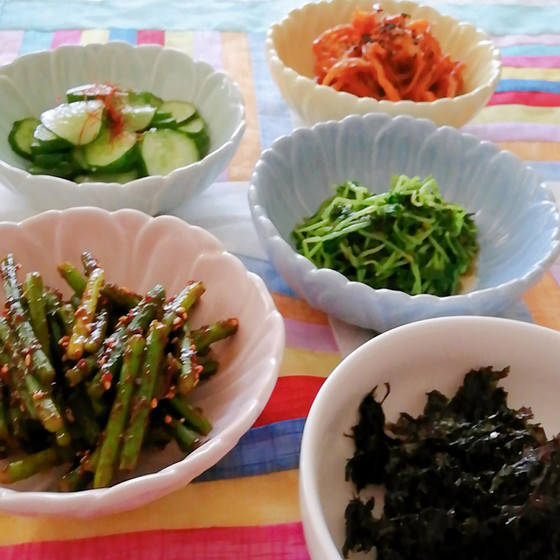 おうちの韓国食卓【やみつきおかず5種】