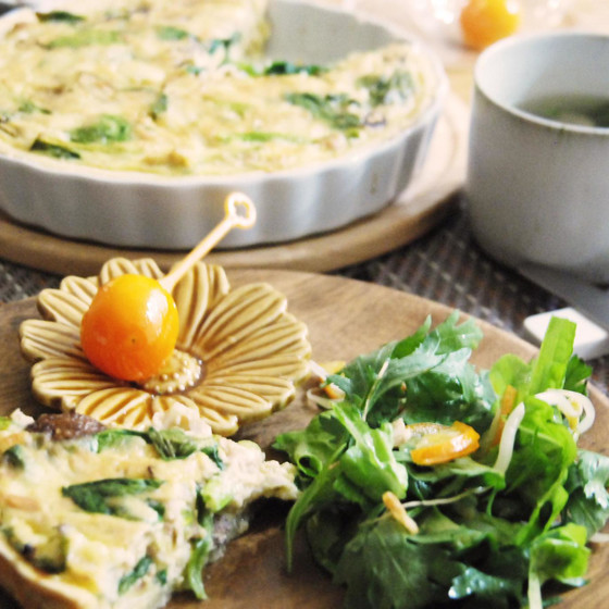 お豆腐キッシュで和カフェランチ。旬の金柑で風邪予防！