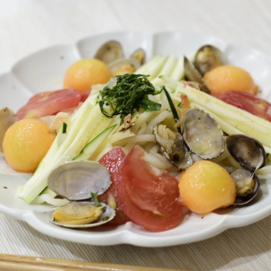 【教室レッスン】夏野菜とメロンのボンゴレ麺でチアアップ！