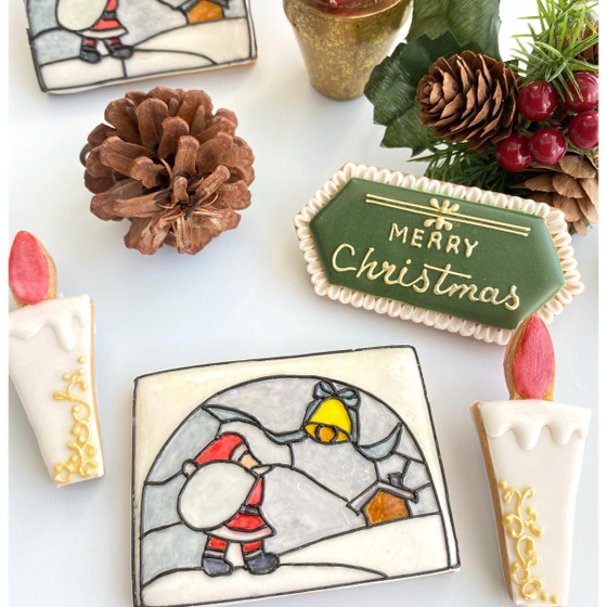 ステンドグラス風 クリスマスアイシングクッキー