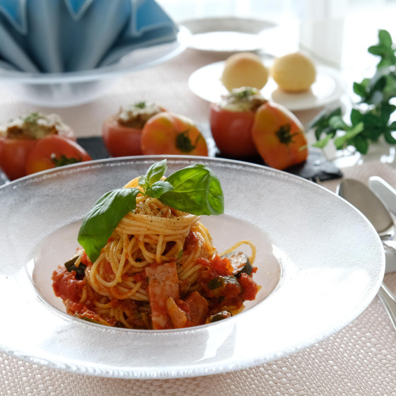夏野菜の冷製パスタ/栄養たっぷり♪