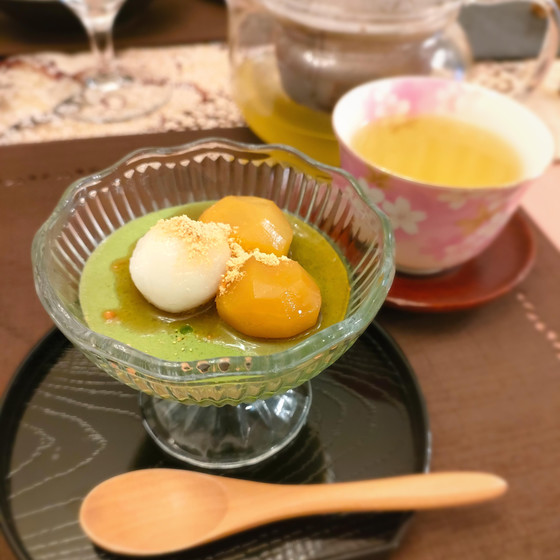 抹茶、白玉、栗、黒みつ。最強の組み合わせ(*^^*)