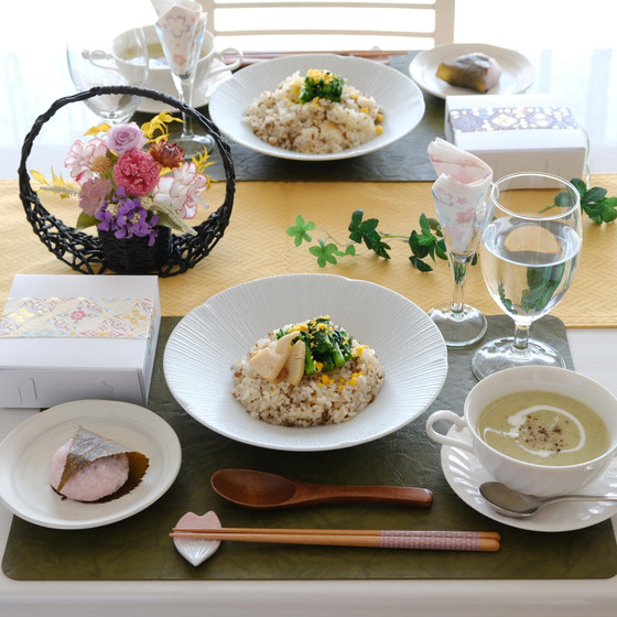桜餅を手土産に♪ランチ付きレッスン（先着特典あり！）