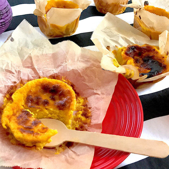 ハロウィンスイーツ🎃かぼちゃのバスクチーズケーキ