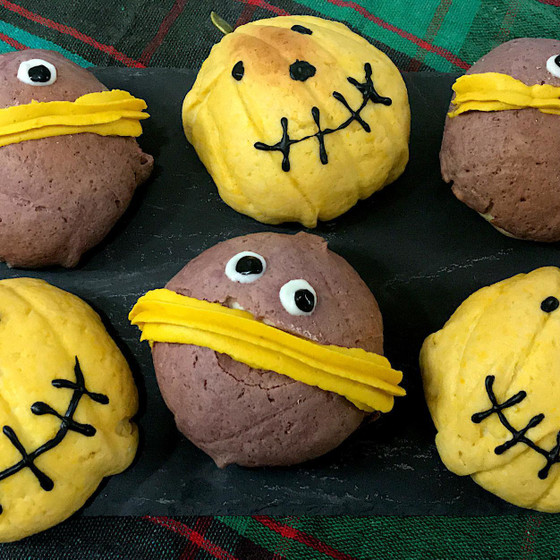 ハロウィンイベントレッスン🎃チャーシューメロンパンとかぼちゃチーズクリームメロンパン