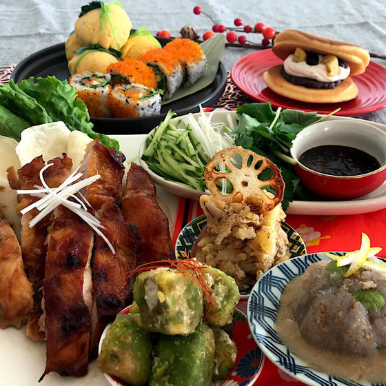 年末年始におすすめ💛北京ダック風チキンにカリフォルニアロールと絶品どら焼きと盛りだくさん全７品レッスン
