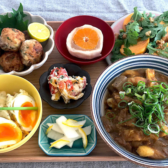 手打ちうどんで作るとろっとろの牛すじかれーうどんと冬の味覚満載の和食レッスン