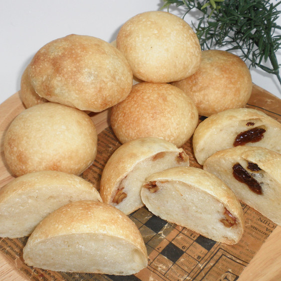 ５種の天然酵母食べ比べの丸パン（２個×５種）