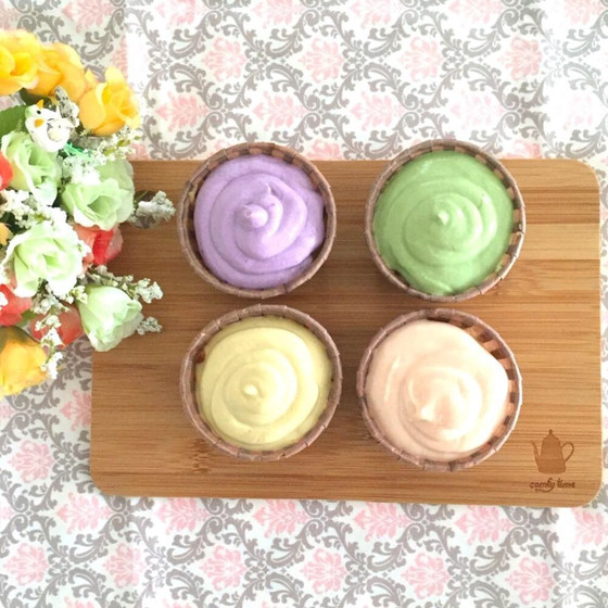 ママの食育講座♡着色料について学ぶカラフルクリーム米粉ケーキ